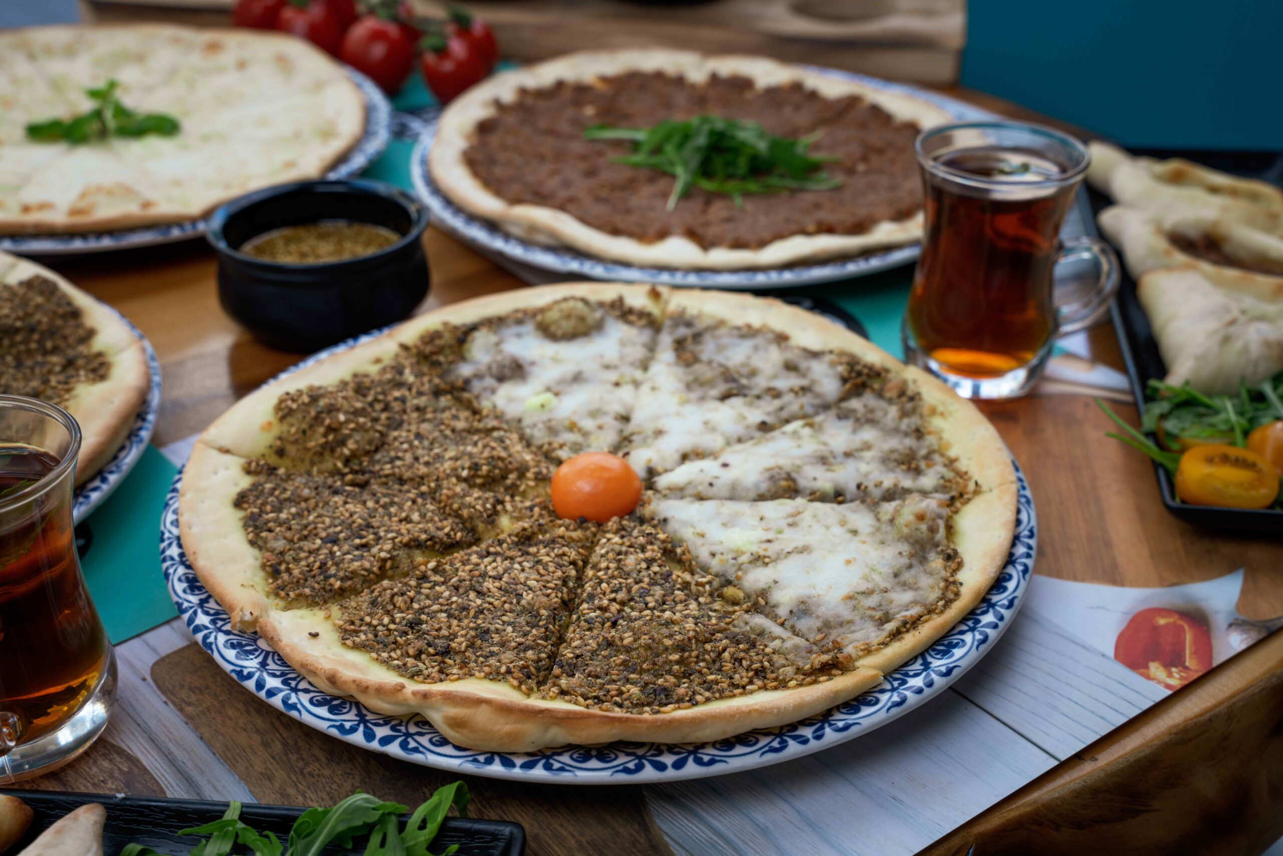 MANAKISH ZATAAR WITH CHEESE  مناقيش زعتر باللجبنة